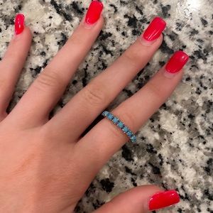 Stretch turquoise gem ring